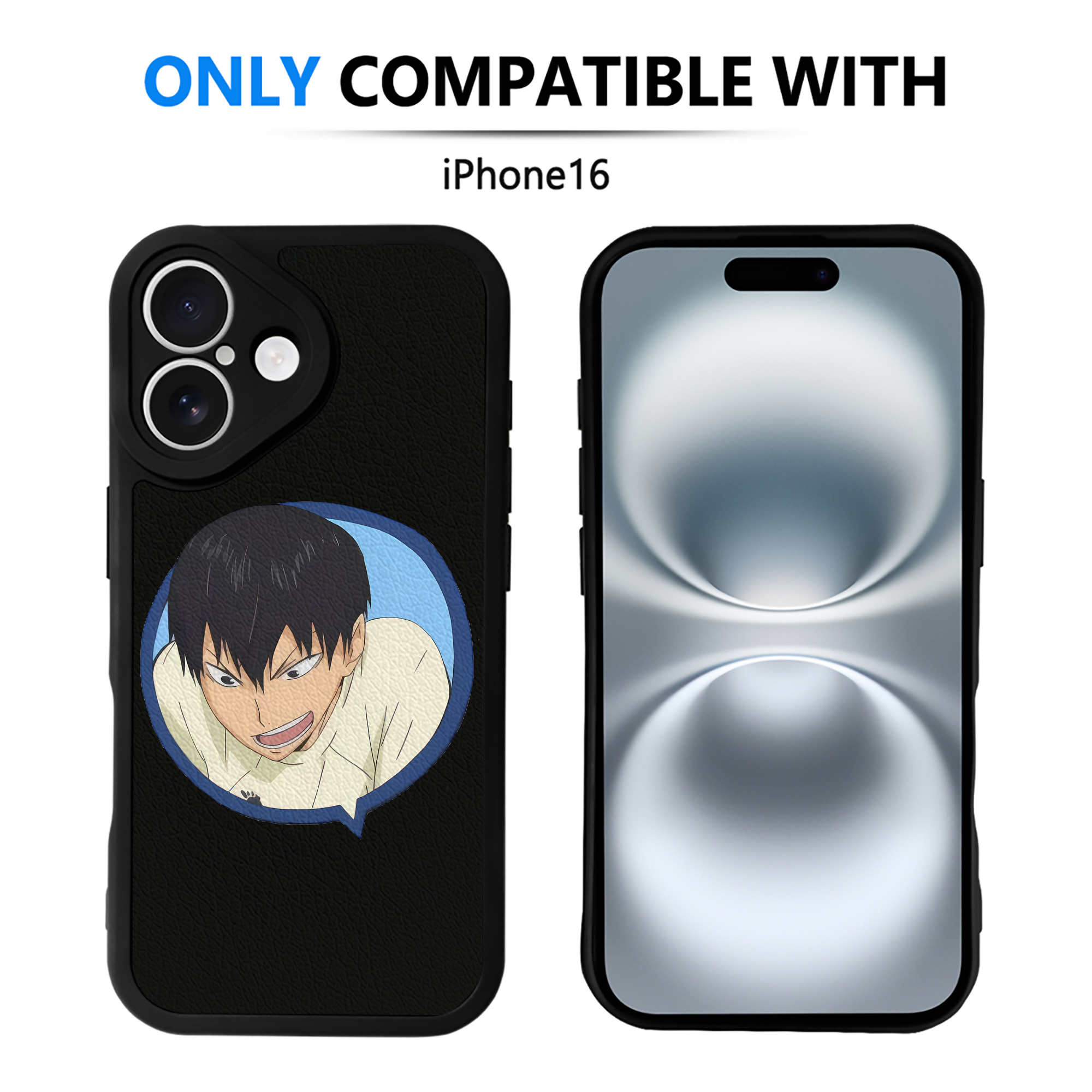 （画像用） ハイキュー!! Haikyu!! 【iPhone 16シリーズ対応】シリコンスマホケース（レザー調） 材質：シリコン